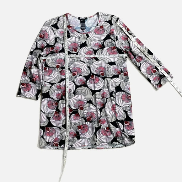 Olsen Amy Tunic Top Shell Novelty Print Round Neck Size 6  Multicolour New - Picture 11 of 12